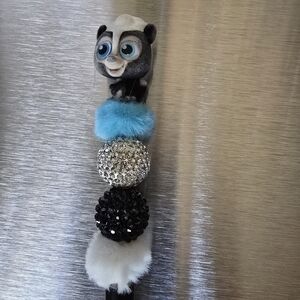 Plush Skunk Stylus And Pen with Fuzzy Focal